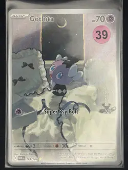 Gothita 124/086 IR Illustration Rare Full Art Holo Sv: White Flare Pokemon NM - Image 3
