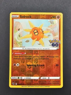 Solrock Reverse Holo Uncommon Pokemon GO 039/078 NM - Image 1