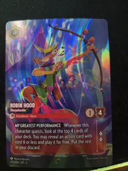 Disney Lorcana TCG Robin Hood Enchanted Shimmering Skies Sharpshooter - Image 1