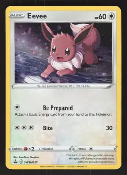 Eevee SWSH127 Pokemon TCG Sword & Shield Promo Cards LP - Image 1