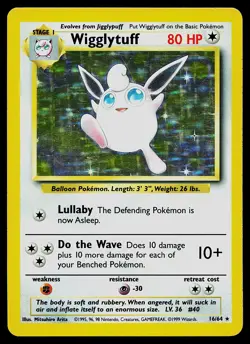 Pokemon Card - Wigglytuff Jungle No Set Symbol Error 16/64 Holo Rare - Image 1