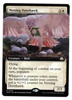 Magic the Gathering MTG Card: Nesting Dovehawk Extended Art #0104 MOC Rare! NM - Image 1