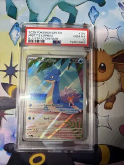 Misty’s Lapras Illustration Rare PSA GEM MT 10 Pokemon Card Destined Rivals - Image 1