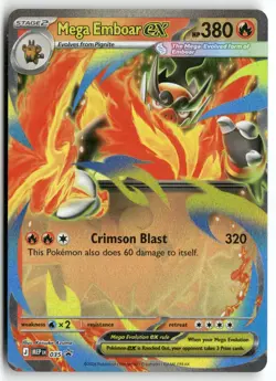 Mega Emboar ex 035 Holo Promo ME: Mega Evolution Promo Pokemon Near Mint - Image 1