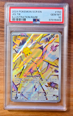 PSA 10 Joltik Illustration Rare #150 2024 Pokemon Scr Stellar Crown 97916443 - Image 1