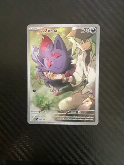 Pokemon TCG N's Zorua SVP 189 Journey Together ETB Black Star Promo Card - NM - Image 1