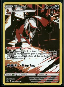 Thievul GG17/GG70 Holo Crown Zenith Galarian Gallery Pokemon NM - Image 1