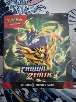 Pokemon TCG Crown Zenith Booster Bundle - 6 Pack With Shrink 820650858963 - Image 1