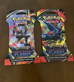 Pokemon Phantasmal Flames Sleeved Booster Pack Lot x2 Factory Sealed - Image 1