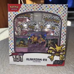 Pokemon TCG Scarlet and Violet - 151 Alakazam ex Collection Box - 4 Packs 820650855269 - Image 1