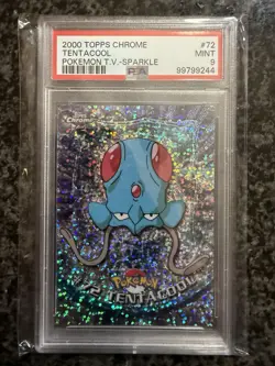 2000 Topps Chrome Pokemon - Tentacool Sparkle - PSA 9 Mint - Image 1