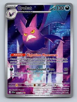 Pokemon TCG Crobat Holo Illustration Rare ME04: Chaos Rising 093/086 - Image 1