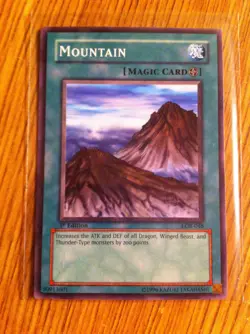 Yugioh 1st Edition LOB-048 "Mountain" NMint-MInt - Image 1