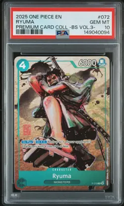 2025 ONE PIECE PREMIUM CARD COLLECTION -BEST SELECTION VOL.3- #072 RYUMA PSA 10 - Image 1
