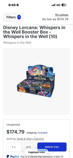 Disney Lorcana: Whispers in the Well (Set 10) Sealed Booster Box (2025 EN01) - Image 5