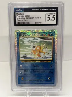Magikarp 052/110 Reverse Holo CGC 5.5 Legendary Collection 2002 Pokemon Card - Image 1