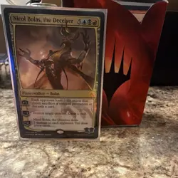 Magic: The Gathering Nicol Bolas Deck Box, 100-Card Standard, Plastic, Black/Red - Image 1
