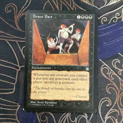 MTG Magic the Gathering Grave Pact (60/143) Stronghold LP - Image 1