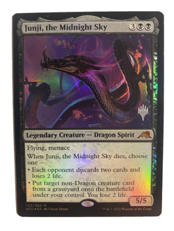 Junji, the Midnight Sky Neon Dynasty foil promo mtg - Image 1