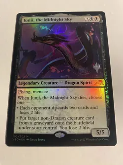 Junji, the Midnight Sky Neon Dynasty foil promo mtg - Image 3
