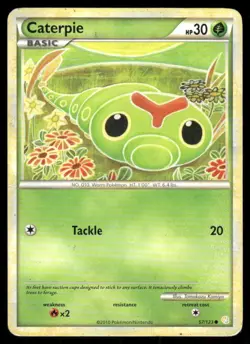 Pokemon Tcg Caterpie #57 Pokemon HeartGold & SoulSilver MP - Image 1