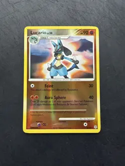 Pokemon TCG Lucario Diamond & Pearl 6/130 Reverse Holo Rare - NM - Image 1