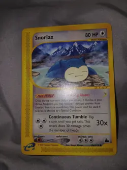 VERY NM Pokemon TCG Snorlax Skyridge 100/144 2003 - Image 1