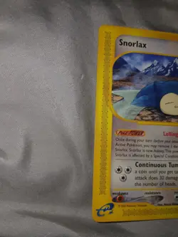 VERY NM Pokemon TCG Snorlax Skyridge 100/144 2003 - Image 2