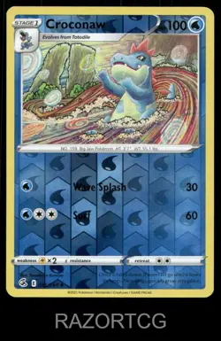 CROCONAW 056/264 UC FUSION STRIKE POKEMON REVERSE HOLO NM/M - Image 1