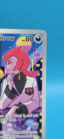 Team Rocket's Murkrow 200/182 Pokemon Destined Rivals Holo Illustration Rare A5 - Image 3
