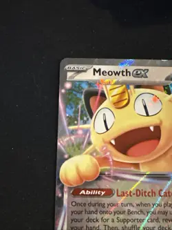 Pokemon TCG Meowth ex Full Art Holo 062/088 170 HP English Basic - Image 5