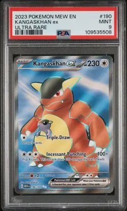 2023 POKEMON MEW EN-151 | ULTRA RARE #190 KANGASKHAN EX PSA 9 - Image 1