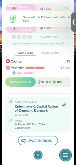 Pokemon Go Shiny Legendary Mewtwo ( Denmark Background) - Image 2