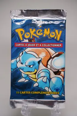 FRENCH Pokemon Base Set 1st Edition Booster Pack Blastoise Art WOTC TCG Sealed - Image 1