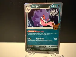 2024 Pokemon Gengar 057 Trick or Trade Paldean Fates Cosmos Holo U Card NM+ - Image 1