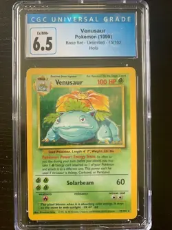 Pokemon TCG Venusaur Base Set 15/102 Holo Unlimited Holo Rare - Image 1