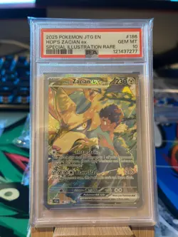 Pokemon Hops Zacian ex (JTG 186) PSA 10 ENG - Image 1