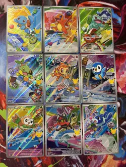 30th Anniversary Promo Pokemon TCG First Partner ALL 9 Complete SET NEW - Image 1