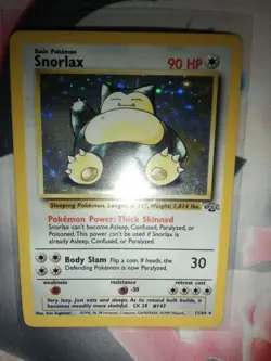 Pokemon TCG Snorlax Jungle 11/64 Holo Unlimited Holo Rare LP/MP - Image 2