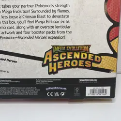 Pokemon TCG: Mega Evolution—Ascended Heroes Mega Emboar Ex Box Sealed - Image 5