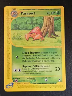 Pokemon TCG Parasect 27 Aquapolis Mint Near Mint (non-holo) - Image 1