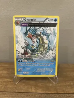 Pokemon Gyarados TCG Full Art Holo Card 21/98 XY Ancient Origins 2015 - Image 1
