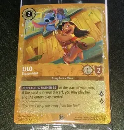 SEALED LILO Escape Artist Disney LORCANA Promo Card Gold Foil - 25/P2 - Image 1