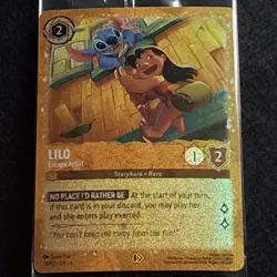 SEALED LILO Escape Artist Disney LORCANA Promo Card Gold Foil - 25/P2 - Image 2