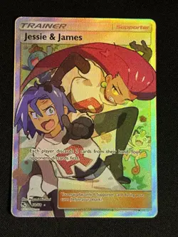 Pokemon TCG Hidden Fates Jessie and James Full Art Trainer Trading Card 68/68 NM - Image 1