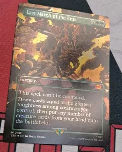 **FOIL BORDERLESS** Last March Of The Ents - MTG Lord Of The Rings (LTR) NM - Image 1