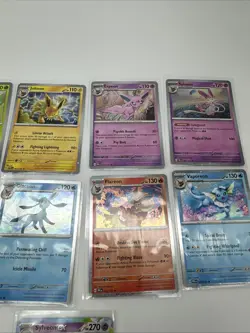 Prismatic evolutions 8 Cosmos Promo Cards - Costco mini Tin Promos & Silveon Ex - Image 4