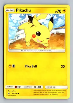 Pikachu 54/214 Common Unbroken Bonds Pokemon Near Mint - Image 1