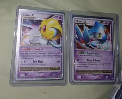 Pokemon TCG Legends Awakened Level-Up Holo Uxie LV.X 146/146 Azelf 140/146 - Image 1