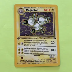 Pokemon TCG Magneton 1st Edition Holo Card 11/62 Fossil Never Played Nice Card - Image 1